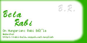 bela rabi business card
